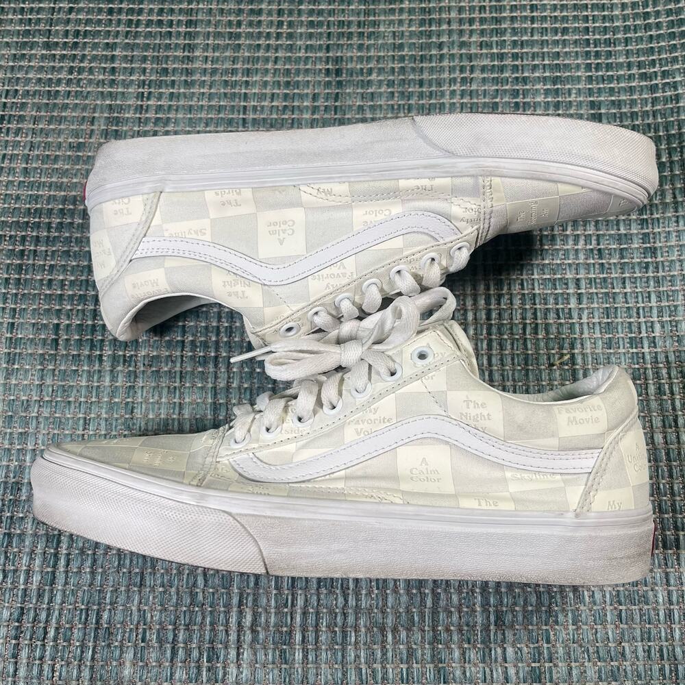 VANS DIY Checker Board Old School Casual Shoes Mens Sz 10 Preowned No Box